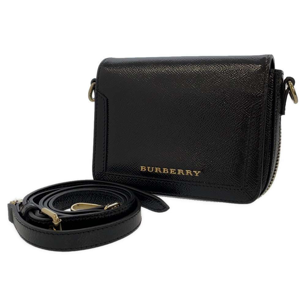 Burberry Shoulder Bag Mini Leather Crossbody Black